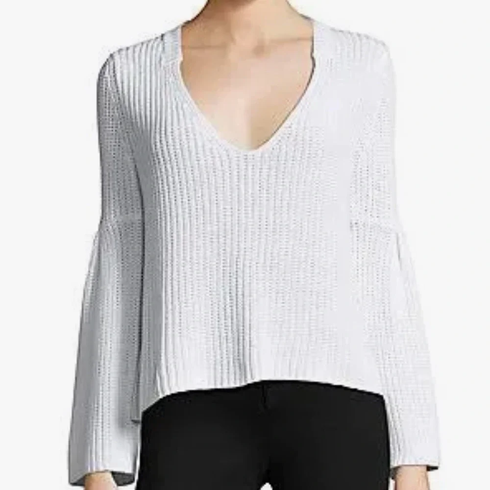 Free People Sweaters Free People Damsel Bell Flare Sleeve Knit Sweater M - Picture 4 of 13